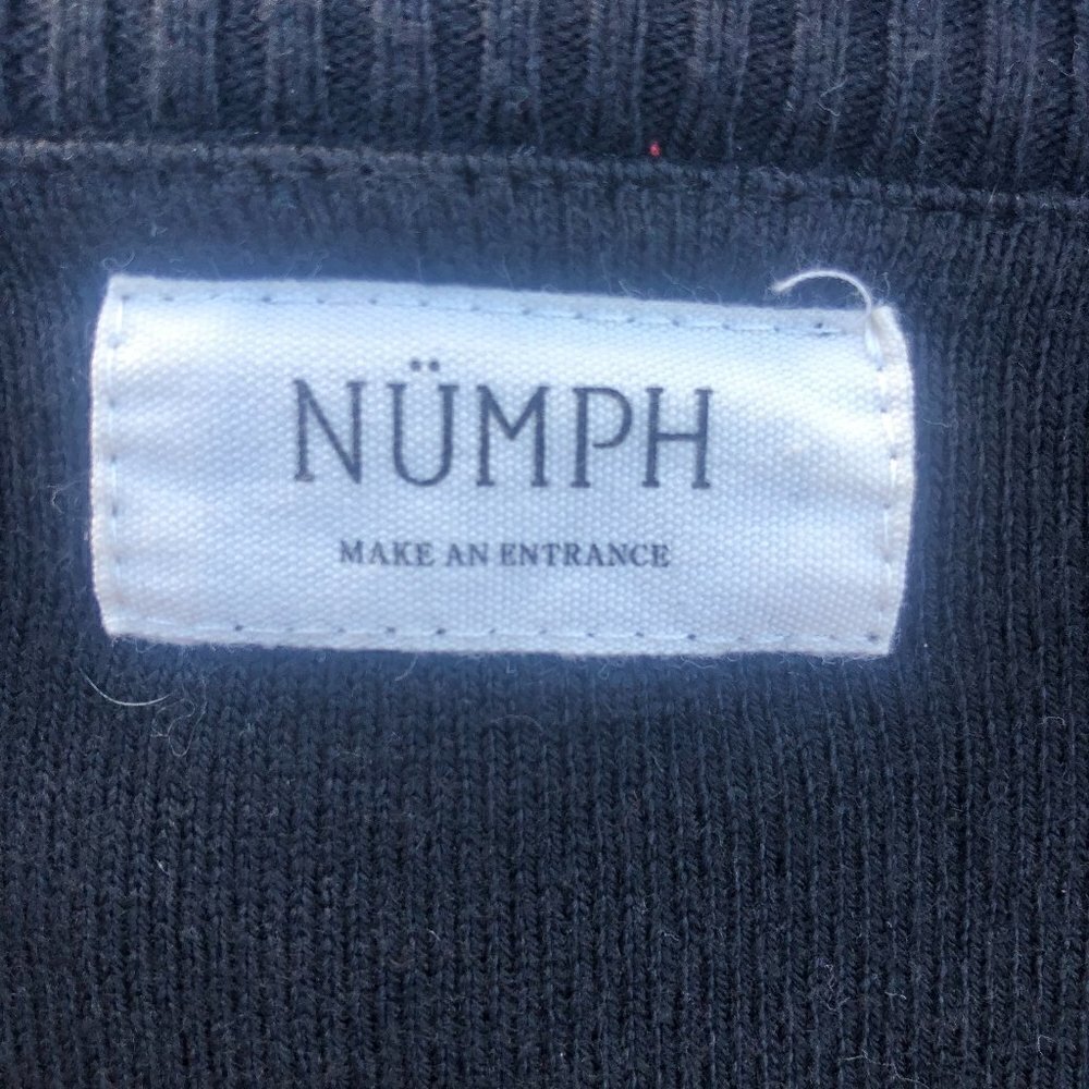 Anthropologie Numph Button Front Polka Dot Sweater - Picture 6 of 9